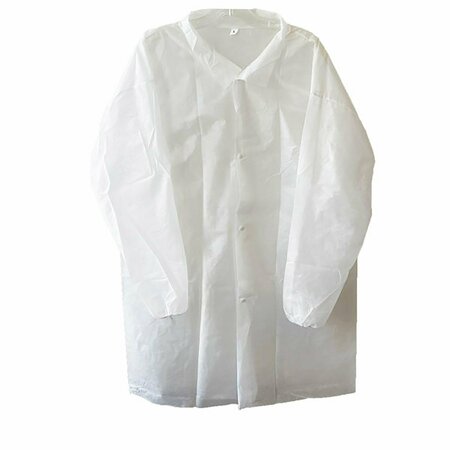 CORDOVA Polypropylene, Lab Coat, 4XL, 12PK LC254XL